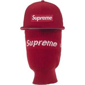 🎈 FW25 Supreme x New Era Box Logo 59Fifty Balaclava Cap “Red” 7 1/4